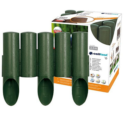 Ограждение для газонов Cellfast Standard зеленое 2.3 м