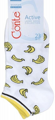 Носки женские Conte ACTIVE (короткие) 17С-31СП 111 р. 23 белый с рисунком 1 шт. 