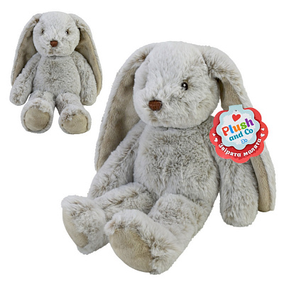 М'яка іграшка Plush and Co Кролик 12х7х25 см димчасто-сірий PLC25063