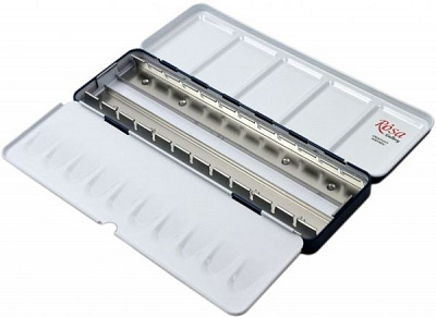 Пенал для художніх матеріалів для акварельних фарб 14 кювет