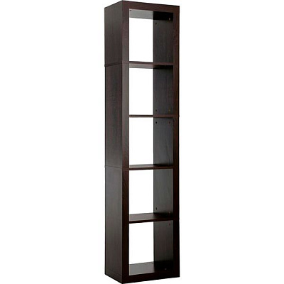 Стелаж двосторонній Inteo Кубус МІКС 1x5 438x1854x290 мм венге