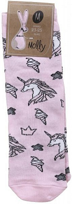 Носки женские Молли Единорог маленький р. 23-25 розовый 