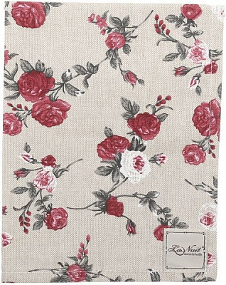 Салфетка La Nuit Винтаж Розы 35x45 см бежевый с красным 