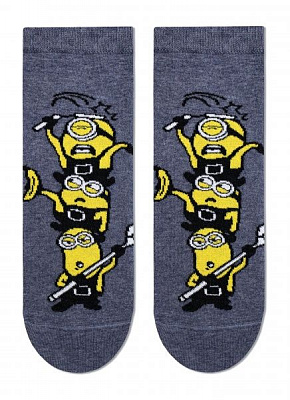 Шкарпетки чоловічі Брестские 2138 MINIONS (короткі) 295 р. 27 темно-сірий меланж 1 пар