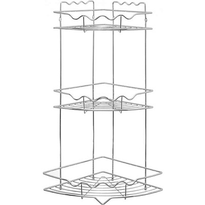 Полка угловая Lemax 3-х уровневая ЕВА-436 для ванной комнаты 255х255х558 мм 