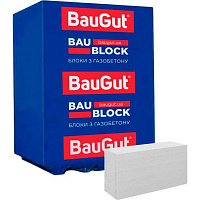 Газобетонний блок BauGut 600x200x300 мм D-500 гладкий