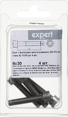 Болт метрический DIN912 6x30 мм 4 шт.