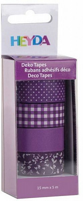 Набор скотчей бумажных Фиолетовый 203584560 4 шт. Heyda