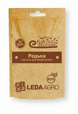 Набор для выращивания микрозелени LedaAgro редька 10 г (4820119797662)
