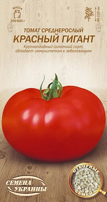 Насіння Семена Украины томат середньорослий Червоний гігант 655600 0,1г