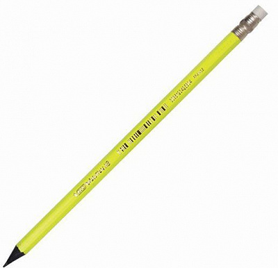 Олівець чорнографітний Evolution Fluo з гумкою BIC