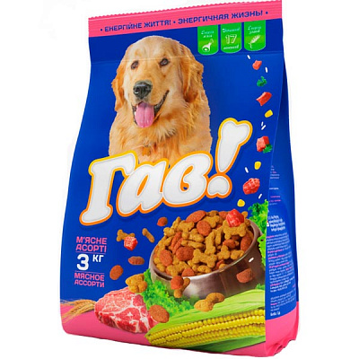Корм Гав! М'ясне асорті 3 кг