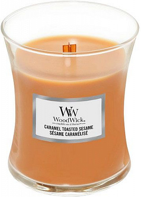 Свеча ароматическая Woodwick Medium Caramel Toasted Sesam 275 г 