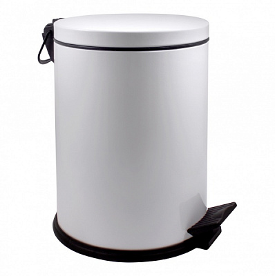 Відро для сміття EFOR Metal з педаллю 12 л білий 64165