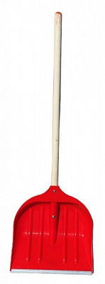 Лопата для снега 1,42 м с держателем красный