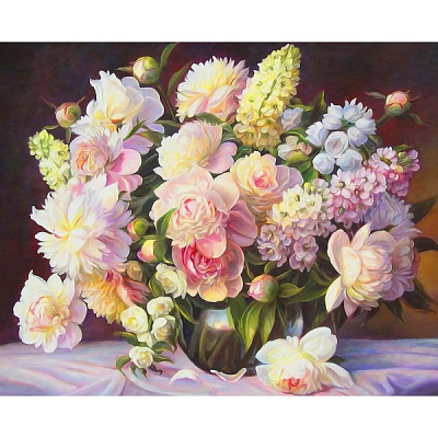 Картина стразами Пастельный букет 40x50 см на подрамнике 954110 Santi 