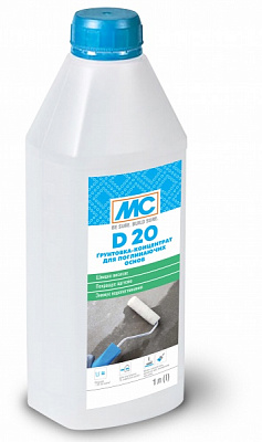 Грунтовка адгезионная МС Bauchemie D20 1:5 высококонцентрированная для поглощающих оснований 1 л 