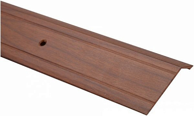 Порожек алюминиевый 18-А Лугалпроф профилированный с отверстиями 5х60x1800 мм тик 