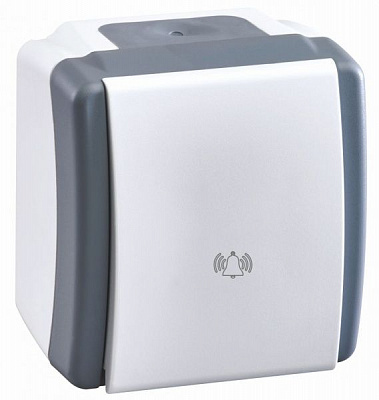 Кнопка дзвінка одноклавішний Mono Octans без підсвітки сірий 154-020001-107