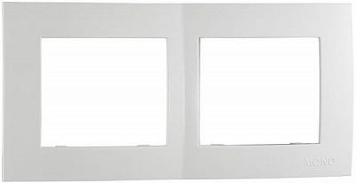 Рамка двухместная Mono Monte горизонтальная белый 105-010000-161
