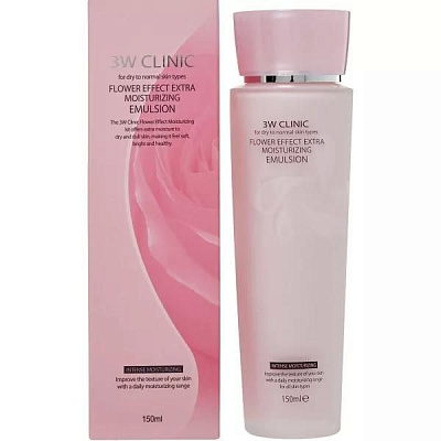 Емульсія 3W Clinic зволожувальна Flower Effect Extra Moisture Emulsion 150 мл