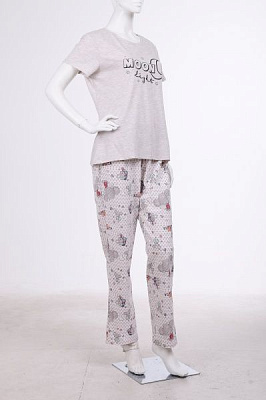 Піжама жіноча Roksana Mouse 718/16008 р. L бежевий із малюнком