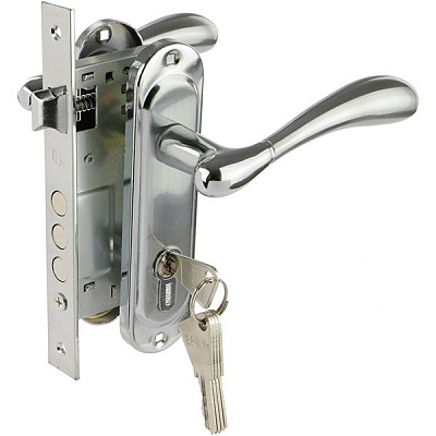 Замок врізний з ручками RDA ImolaW PZ 62 мм хром