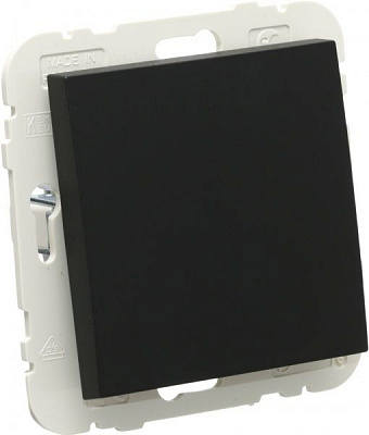 Вимикач прохідний одноклавішний Efapel Logus без підсвітки 10 А 250В чорний 21071 TPM