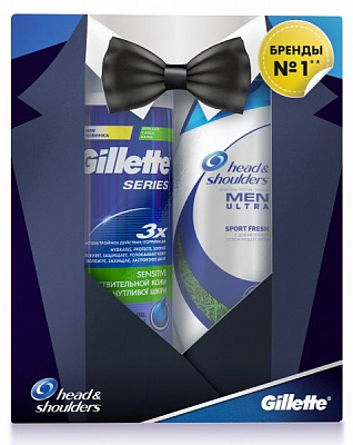 Подарочный набор для мужчин Head & Shoulders шампунь + пена для бритья