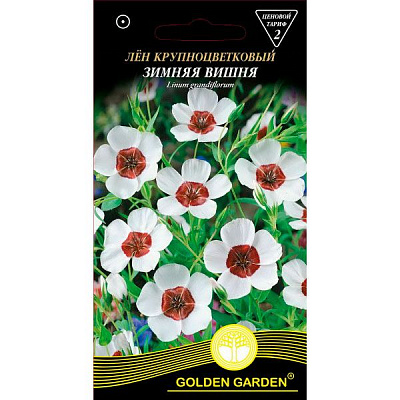 Семена Golden Garden лен крупноцветковый Зимняя вишня 0,3 г
