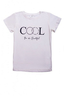 Футболка для дівчинки Luna Kids з принтом Cool р.128 білий