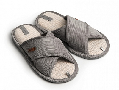 Капці домашні Twins HS-VL вельвет Х р.42/43 сірий