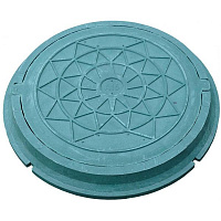 Люк каналізаційний PE RUSLANA 780 мм A15 без замка зелений