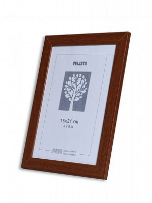 Рамка для фотографии со стеклом Velista 20BW-863195v 15x21 см коричневый 