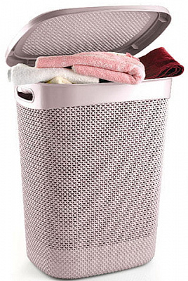 Корзина для белья Ucsan Plastik DROP 96,19 л розовый 