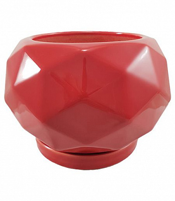 Горшок керамический Резон Ветреница круглый 0,9 л красный (Р280чер) 