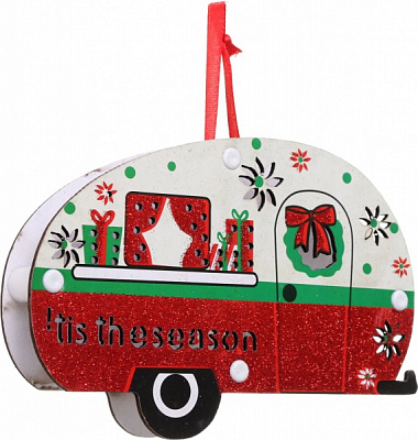 Декоративная подвеска Трейлер 18x10 см разноцветный NY21037