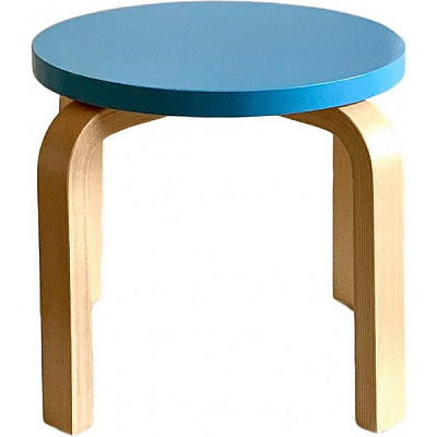 Табурет дерев’яний 260х295х295 бук/блакитний