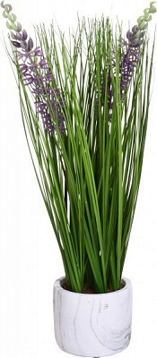 Квіткова композиція Лаванда в цементному горщику 45 см