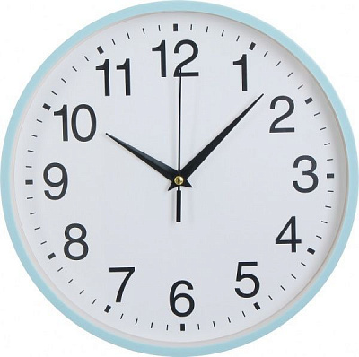 Годинник настінний Jiffy блакитний 25 см