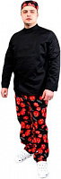 Штани для кухаря Lux-Form P236985 Томато р. 50 чорний із червоним