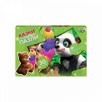 Пазлы картонные Danko Toys 30 элементов макси №3 медвежата Mx30-07-03