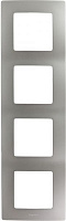 Рамка четырехместная Legrand Etika универсальная алюминий 672554