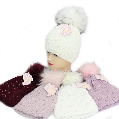 Шапка для девочек р.50-52 в ассортименте 1545 