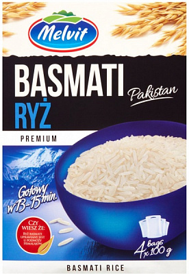 Рис Melvit басмати 4х100 г 