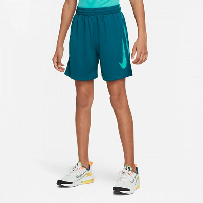 Шорты Nike B NK DF MULTI+ SHORT HBR DX5361-381 р. XL зеленый