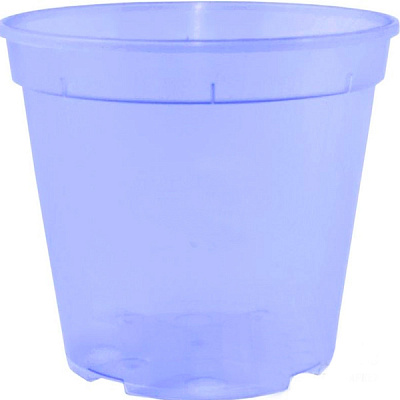 Горшок дренажный Алеана круглый 0,68л фиолетовый прозрачный (114075) 