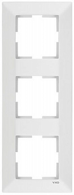 Рамка трехместная Viko Meridian 85x225 мм вертикальная белый 90979023-WH