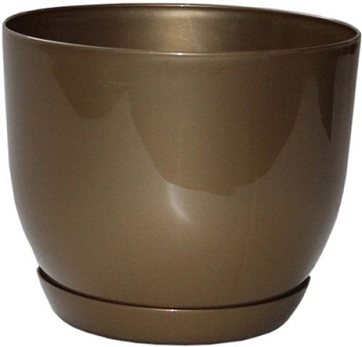 Горшок Оранжерея для цветов «Классик» круглый 5л капучино 