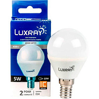 Лампа светодиодная Luxray 5 Вт G45 матовая E14 220 В 4200 К LX442-A45-1405 